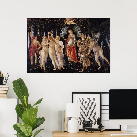 Poster La Primavera (printemps) par Sandro Botticelli (Bureau à domicile)