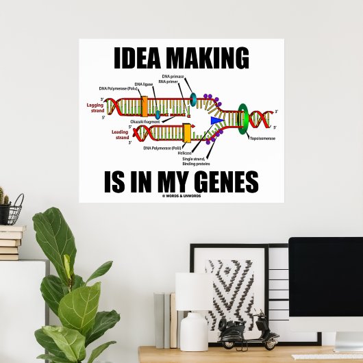 Poster La Prise D'Idées Est Dans Mes Gènes (Réplication D (Bureau à domicile)
