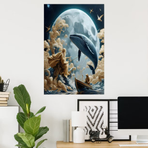 Poster La prise lunaire du pêcheur