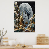 Poster La prise lunaire du pêcheur d'or (Cuisine)