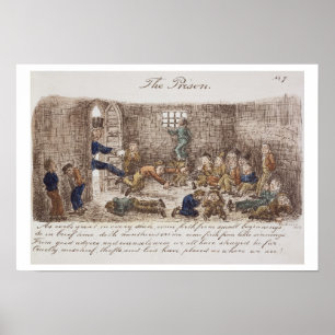 Poster La prison, 1858 (gravure colorée)