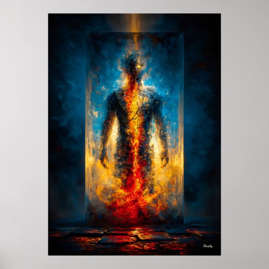 Poster La Prison de Lumière – Expressionnisme Monumental (Devant)