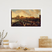 Poster La procession de Redentore (huile sur toile) (Cuisine)