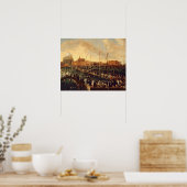 Poster La procession de Redentore (huile sur toile) (Cuisine)