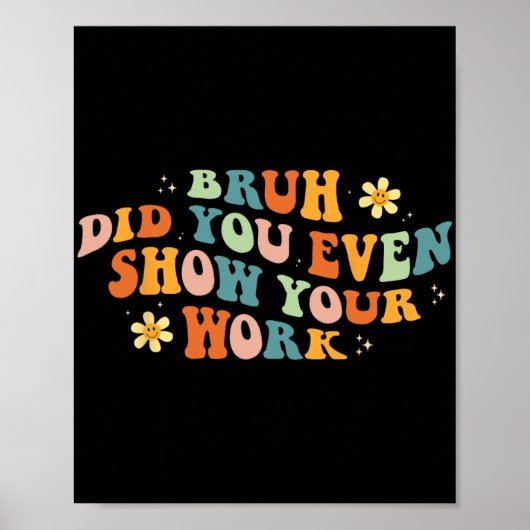 Poster La Professeur De Maths Shirt Bruh Avez-Vous Même M (Devant)