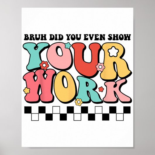 Poster La Professeur De Maths Shirt Bruh Avez-Vous Même M (Devant)