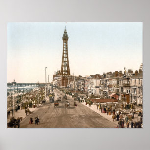 Poster La promenade, Blackpool, Angleterre