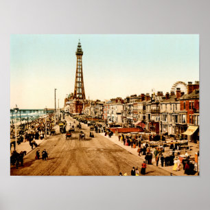 Poster La Promenade Blackpool Lancashire Angleterre