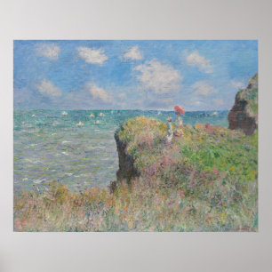 Poster La Promenade de la falaise à Pourville Monet