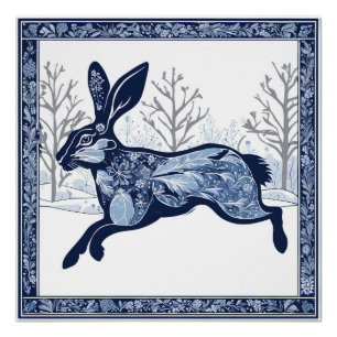 Poster La promenade fantaisiste de l'hiver des lièvres