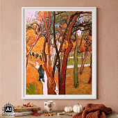 Poster La Promenade : Feuilles qui tombent de Vincent van