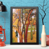 Poster La Promenade : Feuilles qui tombent de Vincent van