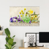 Poster La promesse du printemps - Aquarelle moderne Flora (Bureau à domicile)
