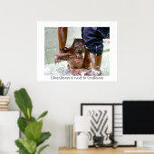 Poster La propreté est à côté de la légèreté (Bureau à domicile)