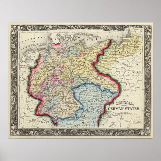 Poster La Prusse Et Les États Allemands (Devant)