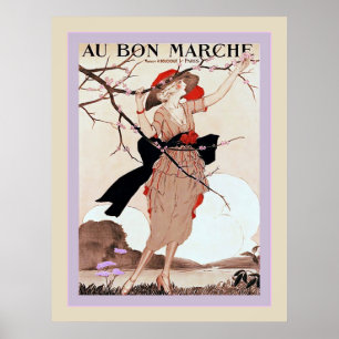 Poster La publicité vintage de ~ de Bon Marché d'Au