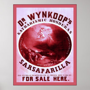 Poster La publicité vintage de ~ de Sarsaparilla de Dr.