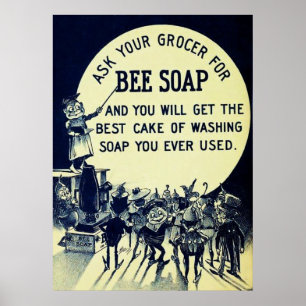 Poster La publicité vintage de savon