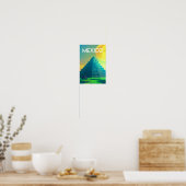 Poster La pyramide maya Ai art au Mexique (Cuisine)