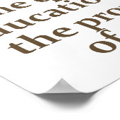 Poster La Qualité De L'Éducation Affecte - Citation Sur L (Coin)