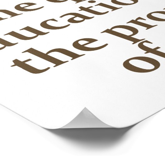 Poster La Qualité De L'Éducation Affecte - Citation Sur L (Coin)