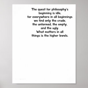 Poster La quête pour le début de la philosophie est inact