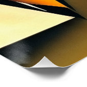 Poster La Queue Marquant Le Chien Art Géométrique Abstrai (Coin)