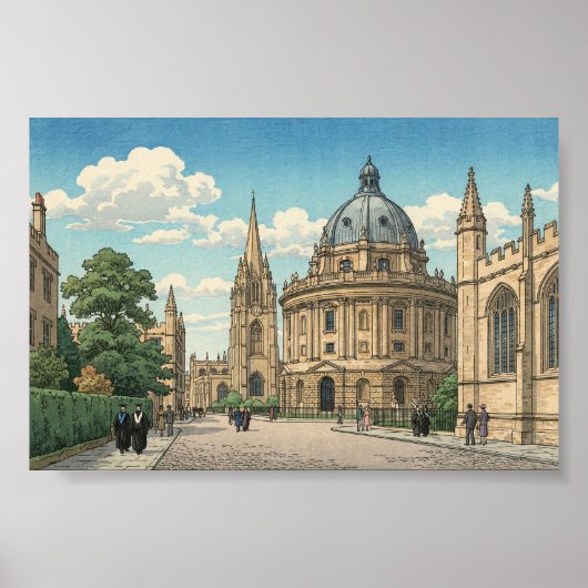 Poster La Radcliffe Camera de l'Université d'Oxford (Devant)
