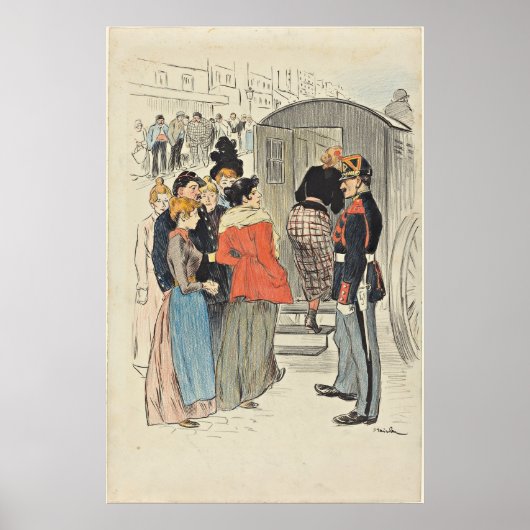 Poster La Rafle-1893 par le théophile Alexandre Steinlen (Devant)