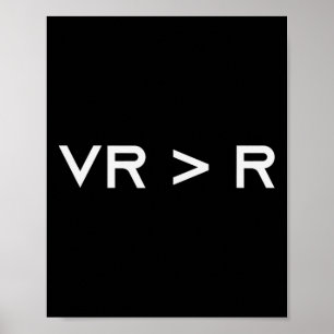 Poster La réalité virtuelle est supérieure à la réalité.