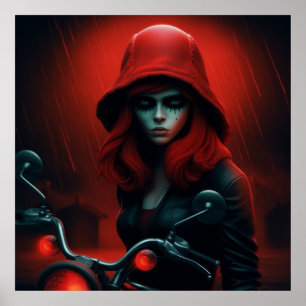 Poster La Rebelle en Chapeau Rouge