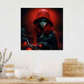 Poster La Rebelle en Chapeau Rouge (Cuisine)
