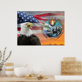 Poster La rébellion du drapeau américain aux tyrans Affic (Cuisine)