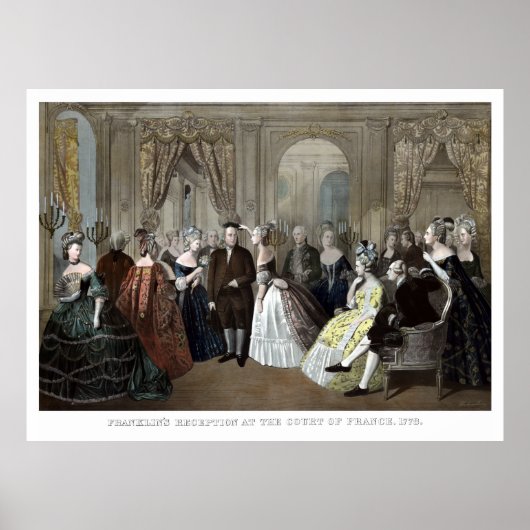 Poster La Réception de Franklin à la Cour de France (Devant)