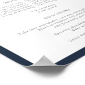 Poster La recette bleu de la marine pour un mariage heure (Coin)