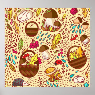 Poster La récolte d'automne : le panier du meilleur de la