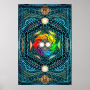 Poster La réconciliation cosmique Mandala