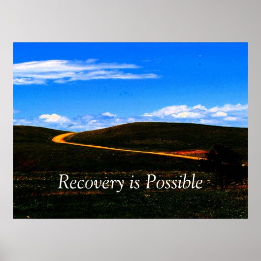 Poster La récupération est possible poster/motivation (Devant)
