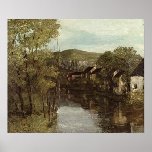 Poster La Réflexion d'Ornans, c.1872 (Devant)