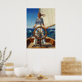 Poster LA REGATIÈRE (La Yachtswoman) (Cuisine)