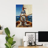 Poster LA REGATIÈRE (La Yachtswoman) (Bureau à domicile)