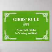 Poster La règle 99 de Gibbs (Devant)