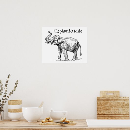 Poster La règle des éléphants (Cuisine)
