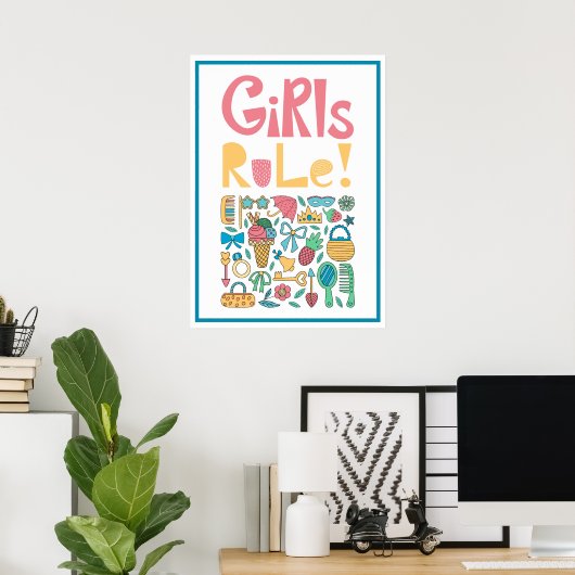 Poster La règle des filles (Bureau à domicile)