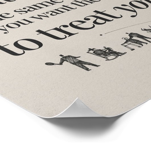 Poster La Règle d'or - Luc 6:31 Wall Art (Coin)