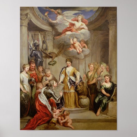 Poster La reine Anne présente des plans militaires de Ble (Devant)