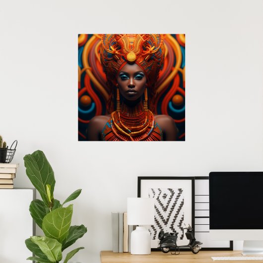 Poster La Reine d'Afrique (Bureau à domicile)