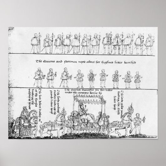 Poster La reine dans sa litière (Devant)