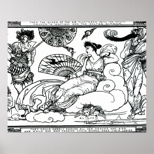 Poster "La reine de l'air s'est précipitée dans la pièce (Devant)