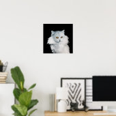 POSTER LA REINE DES CHATS BLANCS (Bureau à domicile)